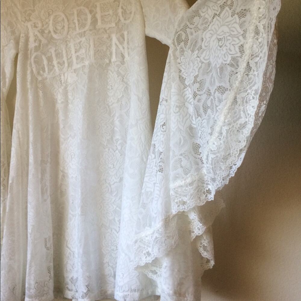 WILDFOX Rodeo Queen Festival White Lace Dress Size XS - Picture 7 of 12
